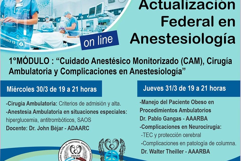 Curso CAFA 2022. Módulo 1 miércoles 30 y jueves 31 de Marzo