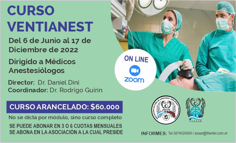 CURSO VENTIANEST- Del 6 de Junio al 17 de  Diciembre de 2022
